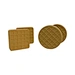 round square shaped natural latex teether